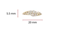 10K Yellow Gold Diamond 0.50cttw Ring, Size 6.5