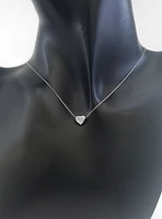 10K White Gold 0.05cttw Diamond Pendant