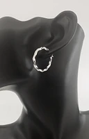 10K White Gold 27mm Earrings