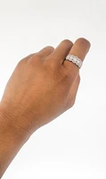 14K White & Rose Gold 0.66cttw Diamond Halo Ring, size 6