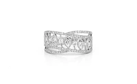 14K White Gold 0.62cttw Diamond Ring, size 6