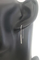14K White Gold 0.09cttw Diamond Dangle Earrings