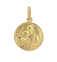 10K Yellow Gold Round Noah Charm -  14mm