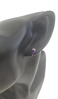 10K Gold Amethyst and Diamond Earrings