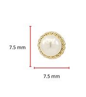 10K Yellow Gold 6mm Cultured Pearl Stud Earrings