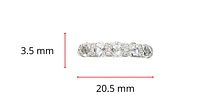 10K White Gold 0.75cttw Aquamarine and 0.10cttw Diamond Ring, size 7