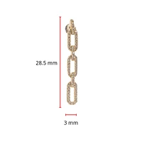 14K Yellow Gold 0.33cttw Diamond Dangle Earrings
