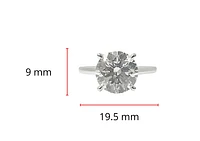 14K Gold 3.03cttw Lab Grown Round Brilliant Cut Diamond Ring - / White