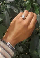 14K Gold 3.03cttw Lab Grown Round Brilliant Cut Diamond Ring - / White