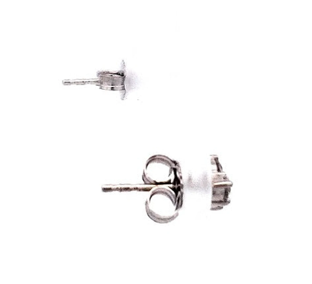 10K White Gold 0.25cttw Diamond Heart Earrings