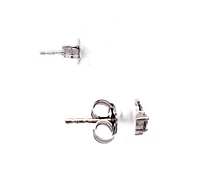 10K White Gold 0.25cttw Diamond Heart Earrings