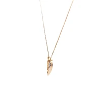 10K Yellow Gold 0.04cttw Canadian Diamond Heart Pendant, 18"