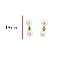 14K Yellow Gold 7-7.5mm Cultured Pearl Earring