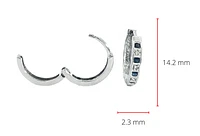 10K White Gold Sapphire and Diamond Earrings