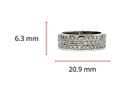 14K White Gold 1.20cttw Diamond Ring, size 6.25