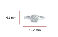 14K White Gold 0.35ctts Diamond Ring - /