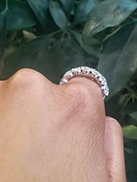 14K White gold 3.75cttw Lab Grown Oval Cut Diamond Engagement / Anniversary Ring - 7