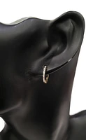 10K Gold 0.05cttw Diamond Hoop / Huggie Earrings