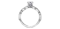 18K White Gold 0.50cttw Canadian Diamond Engagement Ring, size 6.5