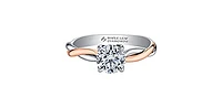 18K White & Rose Gold 0.60cttw Canadian Diamond Engagement Ring, size 6.5