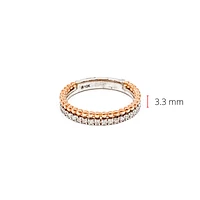 10K Rose & White Gold 0.30cttw Diamond Band, size 6.5