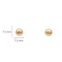 925 Sterling Silver 7-8mm Fresh Water Pearl Earrings with Butterfly Backs