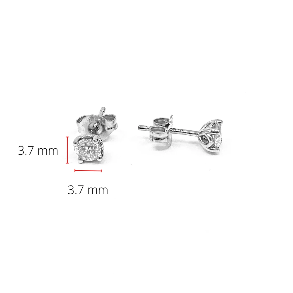 14K Gold 0.25cttw Canadian Diamond Earrings