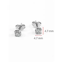 14K White Gold 0.50cttw Canadian Diamond Earrings
