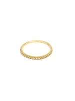 14K Yellow Gold 0.15cttw Yellow Diamond Ring, size 6.5