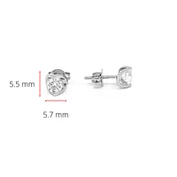 14K White Gold 0.50cttw Diamond Stud Earrings
