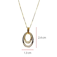 10K White & Yellow Gold 0.10cttw Canadian Diamond Pendant, 18"