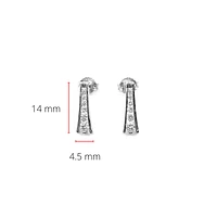 10K White Gold 0.32cttw Diamond Dangle/Drop Earrings