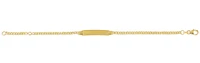 10K Gold Bracelet with Engravable Plate