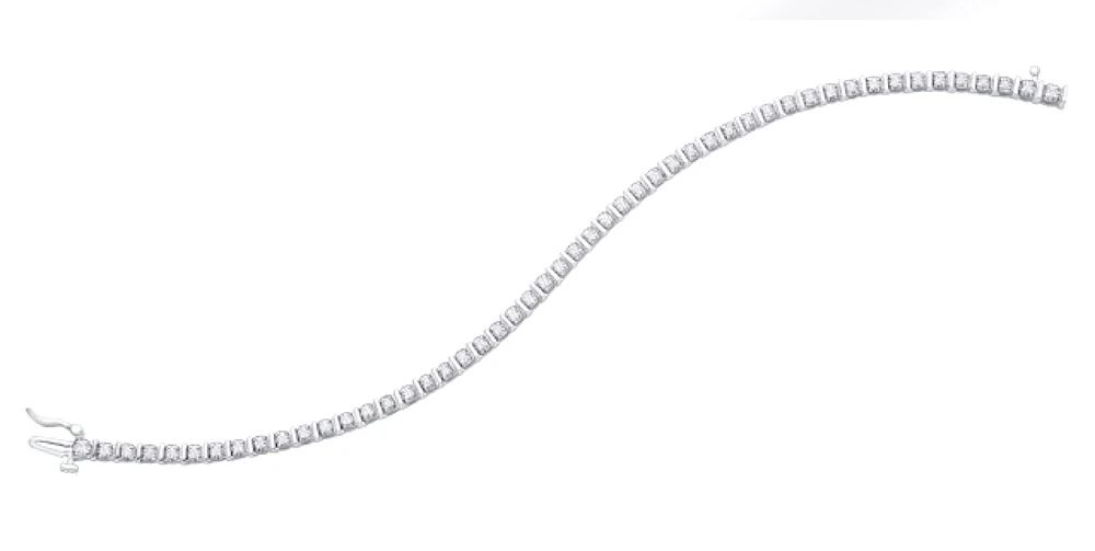 10K White Gold 2.00cttw Diamond Tennis Bracelet, 7"