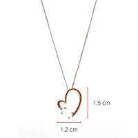 10K Rose & White Gold 0.60cttw Genuine Moonstone and 0.03cttw Diamond Heart Pendant, 18"