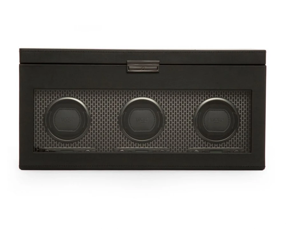 Axis Triple Watch Winder with Storage 