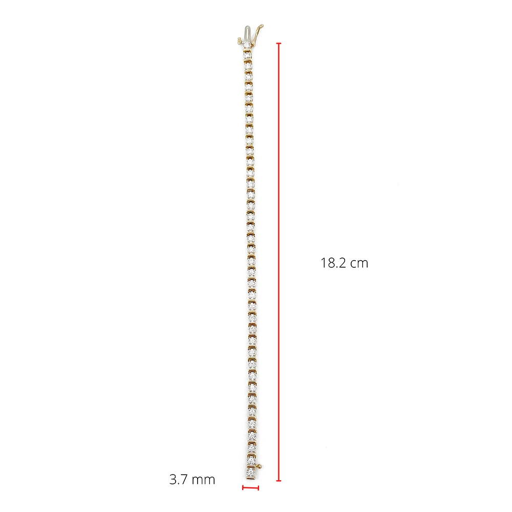 10K Yellow Gold 1.50cttw Diamond Tennis Bracelet, 7" - Yellow Gold
