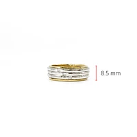 10K White & Yellow Gold 0.13cttw Princess Cut Gents Diamond Ring, size 10
