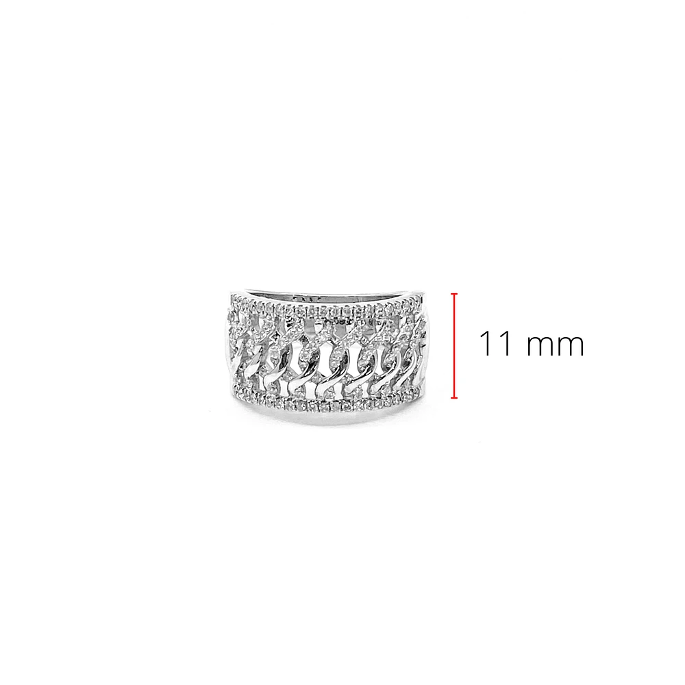 14K White Gold 0.50cttw Diamond Ring, size 6.5