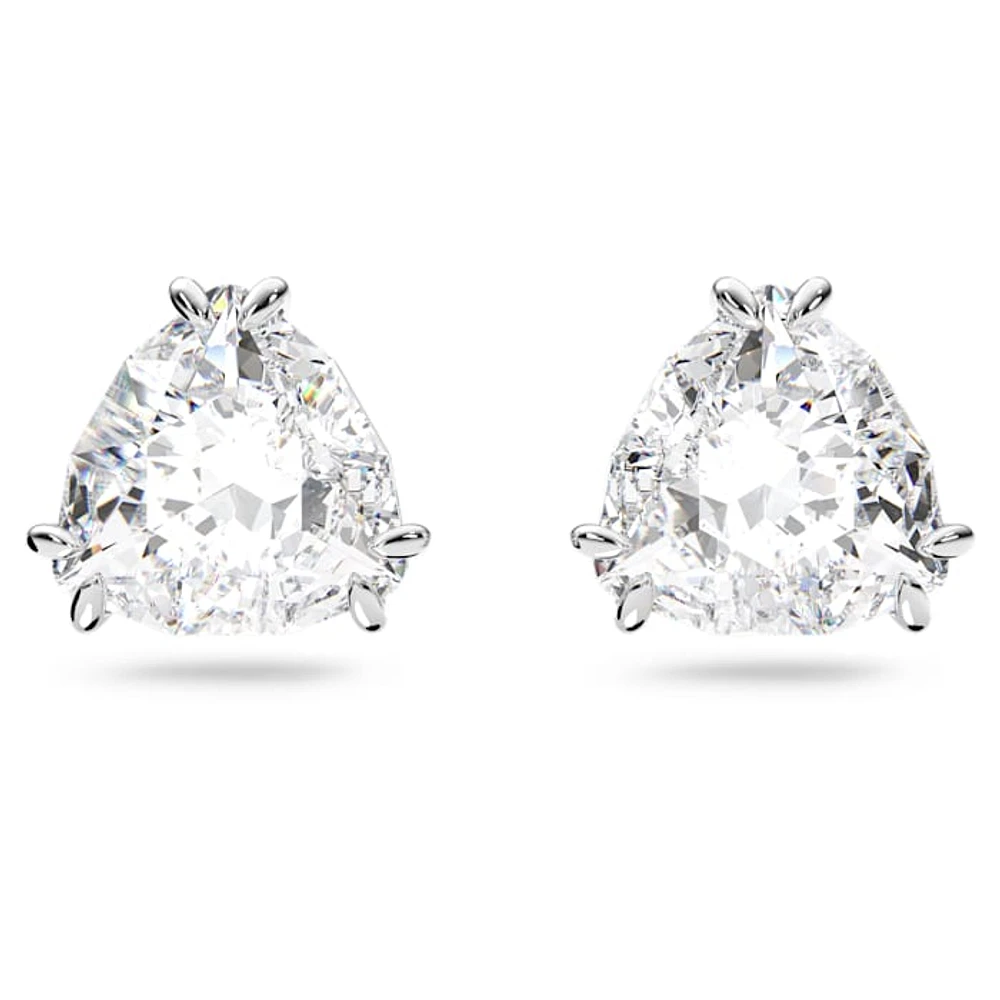 Millenia Stud Earrings Trilliant Cut Crystal, White, Rhodium Plated - 5619498- Discontinued