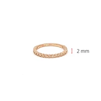 10K Rose Gold 0.10cttw Diamond Ring, size 6.5