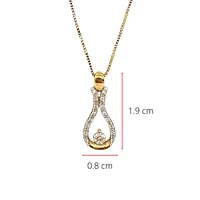 10K Yellow Gold 0.20cttw Canadian Diamond Pendant, 18"