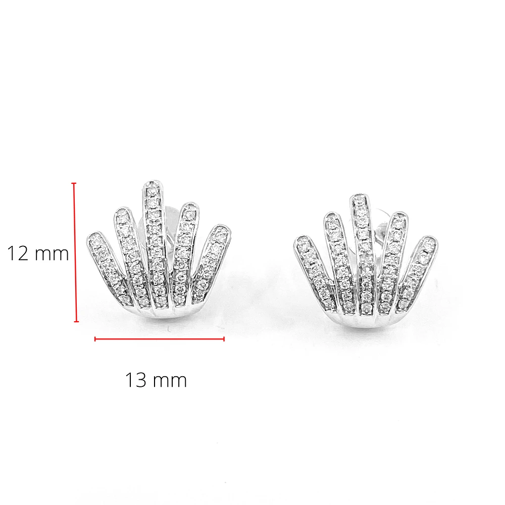 14K White Gold 0.37cttw Diamond Earrings