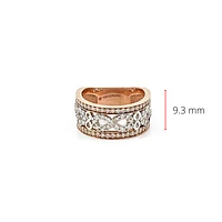 10K White & Rose Gold 1.00cttw Diamond Infinity Ring, size 6.5
