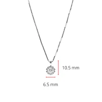 14K White Gold 0.25cttw Canadian Diamond Halo Necklace, 18"
