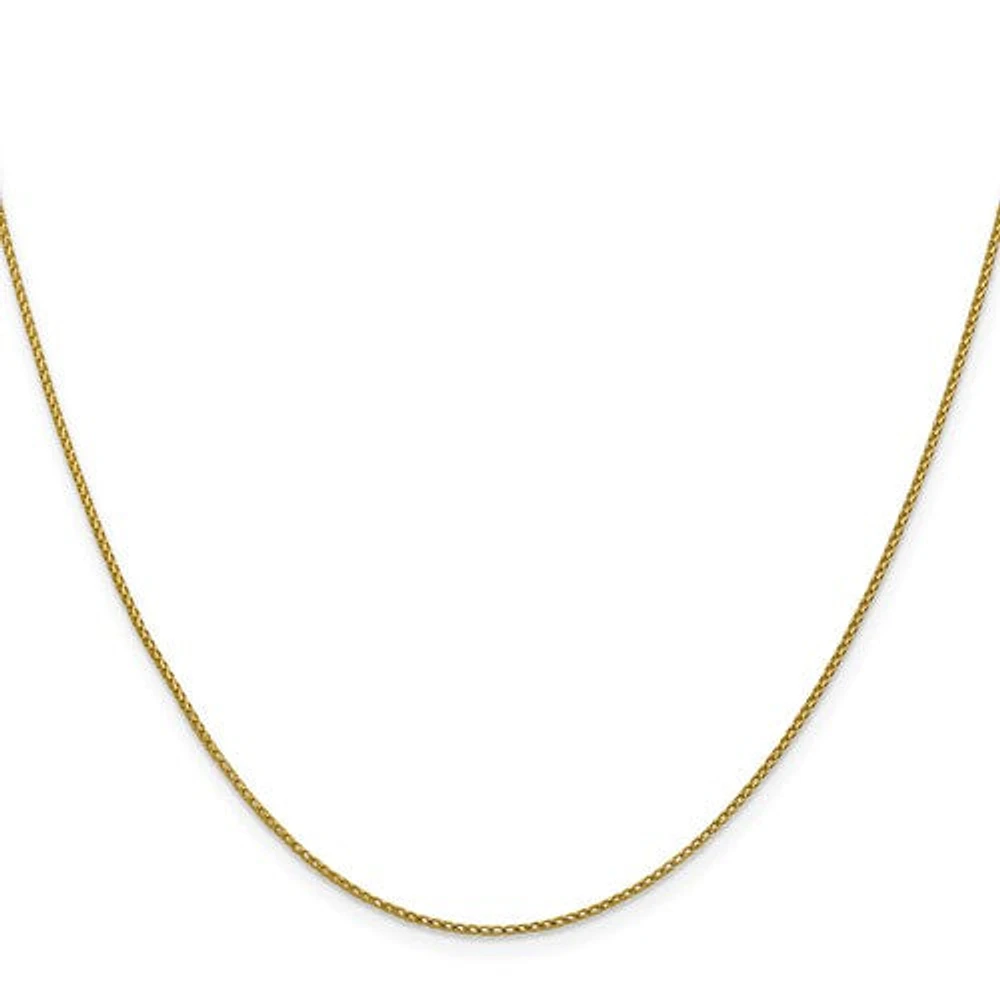 14K Gold 1mm Diamond Cut Open Franco Chain - /