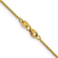 14K Gold 1mm Diamond Cut Open Franco Chain - /