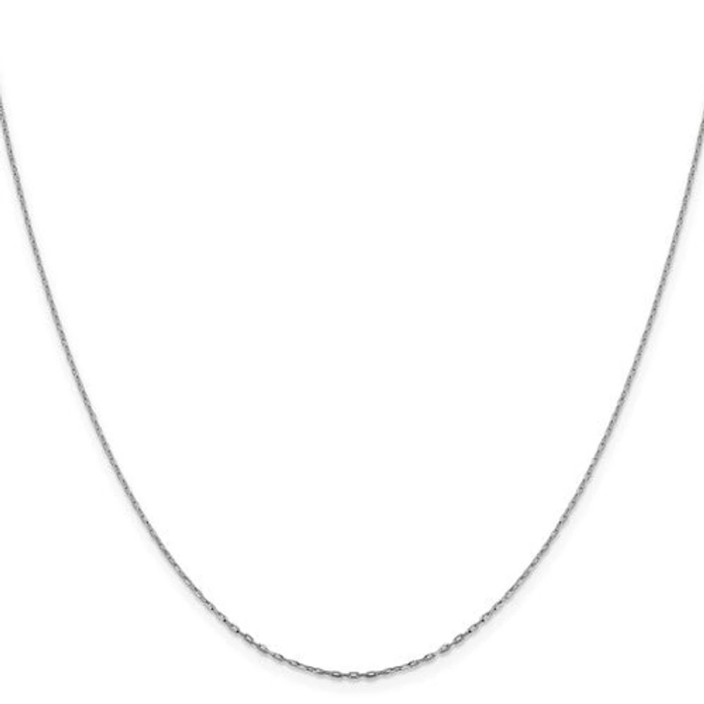 14K Gold 1mm D/C Open Long Link Cable Chain - /