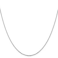 14K Gold 1mm D/C Open Long Link Cable Chain - /