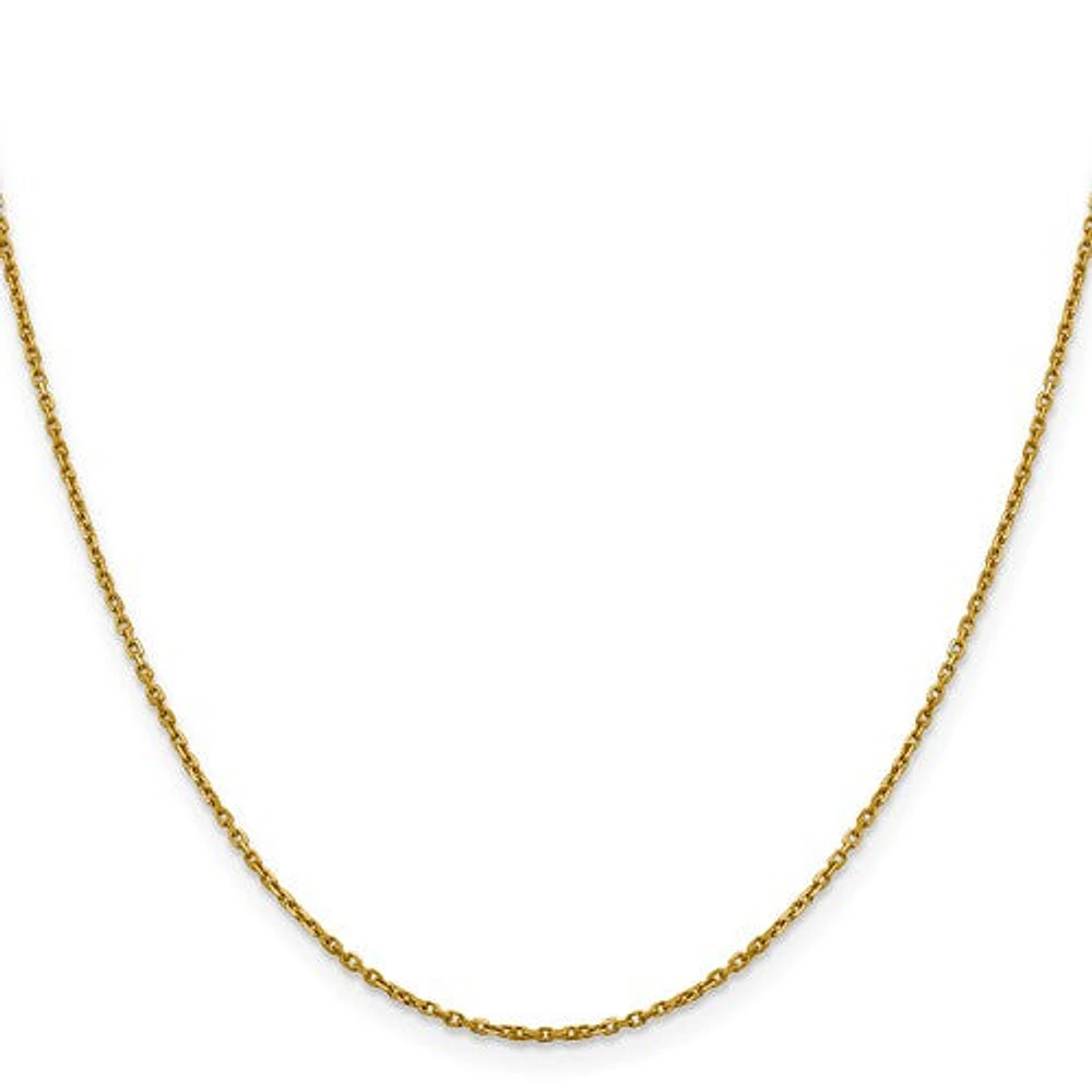 14K Gold 1.05mm Diamond Cut Rolo Chain - /